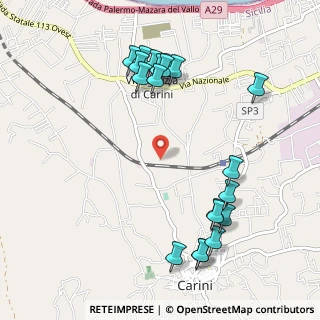 Mappa Via Rodi, 90044 Carini PA, Italia (1.319)