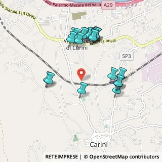 Mappa Via Rodi, 90044 Carini PA, Italia (1.063)