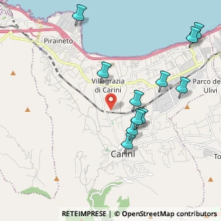Mappa Via Rodi, 90044 Carini PA, Italia (2.43727)