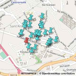 Mappa Via Nino Bixio, 98051 Barcellona Pozzo di Gotto ME, Italia (0.19556)