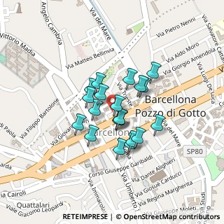 Mappa Via Marconi, 98051 Barcellona Pozzo di Gotto ME, Italia (0.1685)