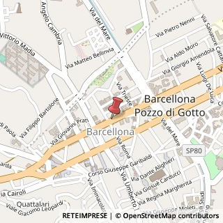 Mappa Via Guglielmo Marconi, 131, 98051 Barcellona Pozzo di Gotto, Messina (Sicilia)