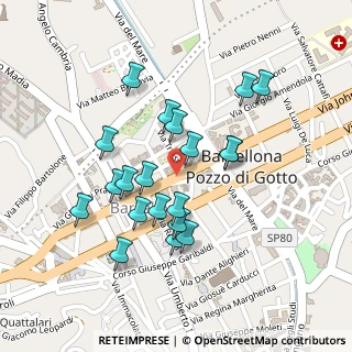 Mappa Via Nicola Fabrizi, 98051 Barcellona Pozzo di Gotto ME, Italia (0.233)