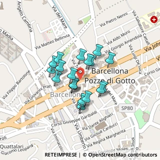 Mappa Via Nicola Fabrizi, 98051 Barcellona Pozzo di Gotto ME, Italia (0.175)