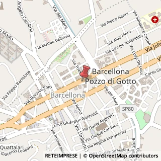 Mappa Via Guglielmo Marconi, 188, 98051 Barcellona Pozzo di Gotto, Messina (Sicilia)