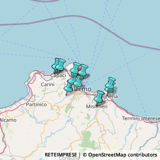 Mappa Via Ammiraglio Denti di Piraino, 90142 Palermo PA, Italia (10.43462)