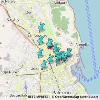 Mappa Via Valdemone, 90143 Palermo PA, Italia (1.30188)