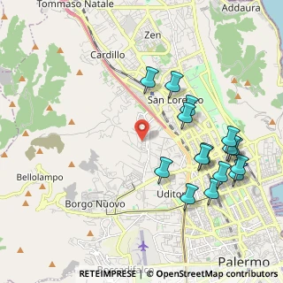 Mappa Via Candela Niccolò, 90145 Palermo PA, Italia (2.48267)