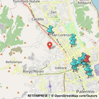 Mappa Via Candela Niccolò, 90145 Palermo PA, Italia (3.16667)