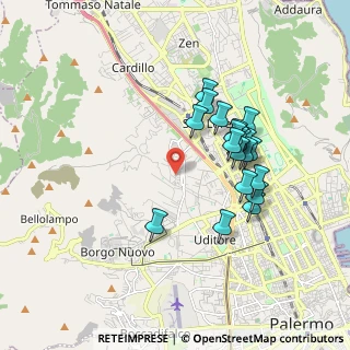 Mappa Via Candela Niccolò, 90145 Palermo PA, Italia (1.815)