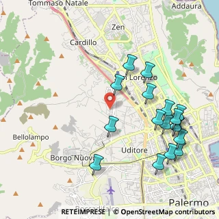 Mappa Via Candela Niccolò, 90145 Palermo PA, Italia (2.55471)