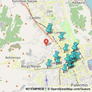 Mappa Via Candela Niccolò, 90145 Palermo PA, Italia (2.6985)