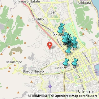 Mappa Via Candela Niccolò, 90145 Palermo PA, Italia (1.80722)