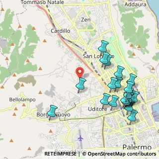 Mappa Via Candela Niccolò, 90145 Palermo PA, Italia (2.6985)