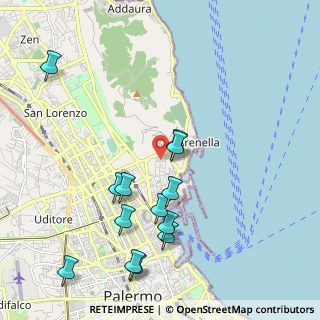 Mappa Via Ammiraglio Salvatore Denti di Piraino, 90142 Palermo PA, Italia (2.47923)