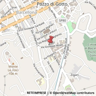 Mappa Via Moleti,  55, 98051 Barcellona Pozzo di Gotto, Messina (Sicilia)