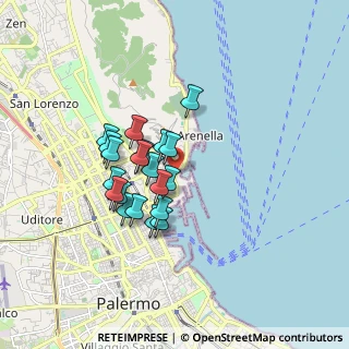 Mappa Via Com.te S.Guli, 90142 Palermo PA, Italia (1.486)