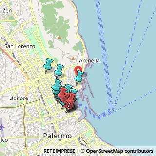 Mappa Via Com.te S.Guli, 90142 Palermo PA, Italia (1.8905)