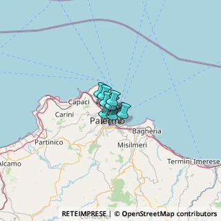 Mappa Via Com.te S.Guli, 90142 Palermo PA, Italia (18.23091)