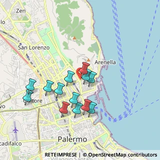 Mappa Via Porretti, 90142 Palermo PA, Italia (1.85077)