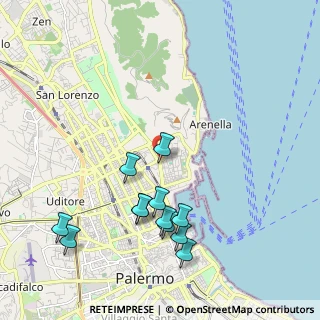 Mappa Via Porretti, 90142 Palermo PA, Italia (2.39333)