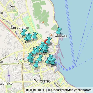 Mappa Via Porretti, 90142 Palermo PA, Italia (1.7335)
