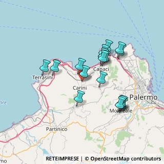 Mappa SP 3, 90044 Carini PA (7.34167)