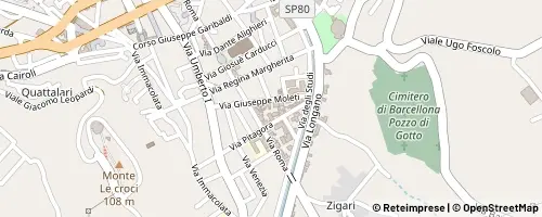 Mappa Barcellona Pozzo di Gotto
