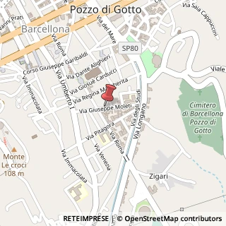Mappa Via Moleti, 61, 98051 Barcellona Pozzo di Gotto, Messina (Sicilia)