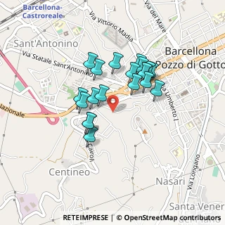Mappa Via Bartolo Cattafi, 98051 Barcellona Pozzo di Gotto ME, Italia (0.389)