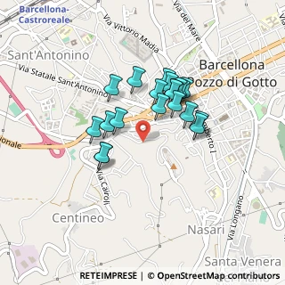 Mappa Via Quartalari, 98051 Barcellona Pozzo di Gotto ME, Italia (0.381)