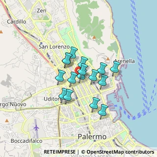 Mappa Via Sabotino, 90143 Palermo PA, Italia (1.29625)
