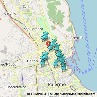 Mappa Via Sabotino, 90143 Palermo PA, Italia (1.455)