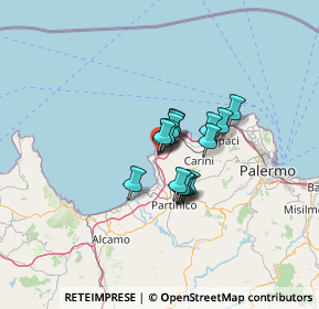 Mappa 90049 Terrasini PA, Italia (7.92563)