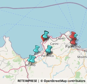 Mappa 90049 Terrasini PA, Italia (14.05538)