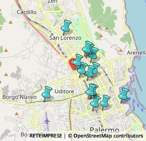 Mappa Viale della Regione Siciliana Sud Est, 90144 Palermo PA, Italia (1.72286)
