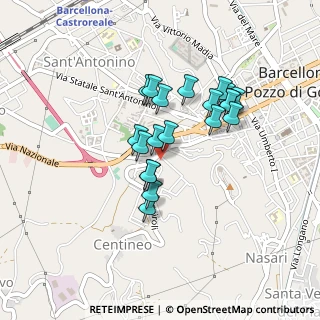 Mappa Via Cairoli, 98051 Barcellona Pozzo di Gotto ME, Italia (0.3905)