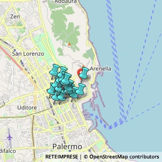 Mappa Via Guglielmo Peralta, 90142 Palermo PA, Italia (1.42474)