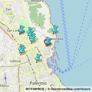 Mappa Via Guglielmo Peralta, 90142 Palermo PA, Italia (1.87917)