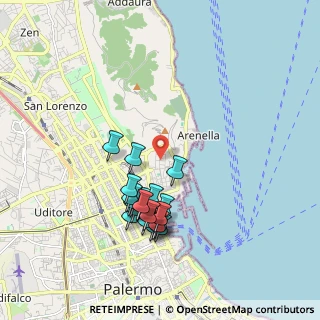 Mappa Via Guglielmo Peralta, 90142 Palermo PA, Italia (1.9815)