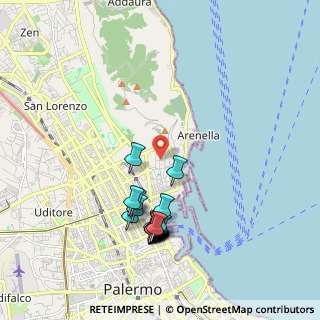 Mappa Via Guglielmo Peralta, 90142 Palermo PA, Italia (2.258)