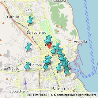 Mappa Via Littore Ragusa, 90144 Palermo PA, Italia (1.90235)