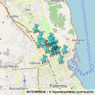 Mappa Via Littore Ragusa, 90144 Palermo PA, Italia (0.99353)