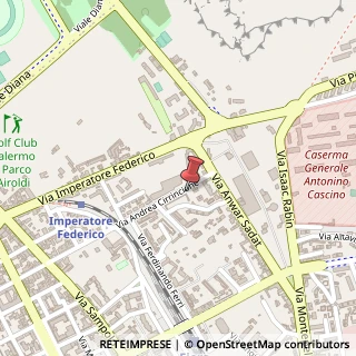 Mappa Via Andrea Cirrincione, 63, 90143 Palermo, Palermo (Sicilia)