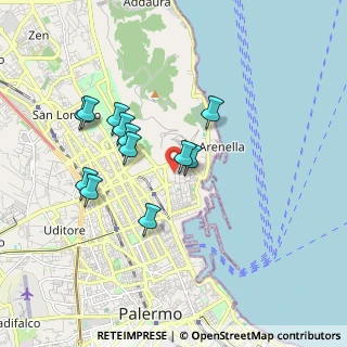Mappa Via Thaon De Revel Paolo Ammiraglio, 90142 Palermo PA, Italia (1.79667)