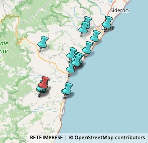 Mappa Via Poerio, 89034 Bovalino RC, Italia (6.513)