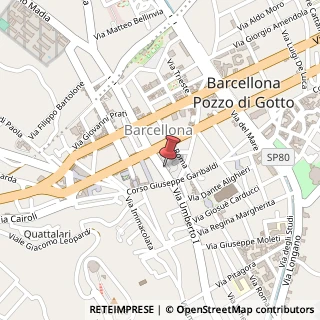 Mappa Via Umberto I, 280, 98051 Barcellona Pozzo di Gotto, Messina (Sicilia)