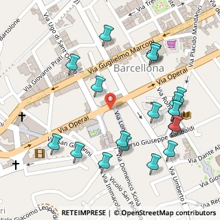Mappa Piazza Libertà, 98051 Barcellona Pozzo di Gotto ME, Italia (0.1635)