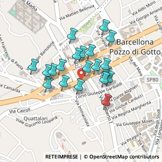 Mappa Piazza Libertà, 98051 Barcellona Pozzo di Gotto ME, Italia (0.208)