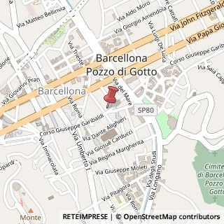 Mappa Via Giuseppe Garibaldi, 185, 98051 Barcellona Pozzo di Gotto, Messina (Sicilia)